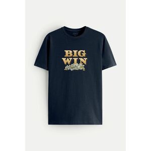 Tričko, Barva Modrá, s Potiskem Big Win obraz