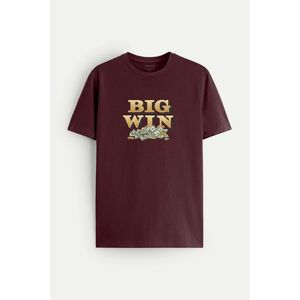 Tričko, Barva Bordó, s Potiskem Big Win obraz