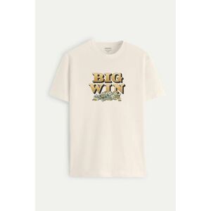 Tričko, Barva Ecru, s Potiskem Big Win obraz