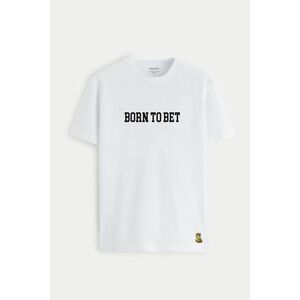 Tričko, Barva Bílá, s Potiskem Born To Bet obraz