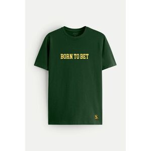 Tričko, Barva Zelená, s Potiskem Born To Bet obraz