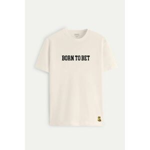 Tričko, Barva Ecru, s Potiskem Born To Bet obraz