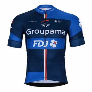 BONAVELO Cyklistický dres s krátkým rukávem - GROUPAMA FDJ 2024 - červená/modrá/bílá 2XL obraz
