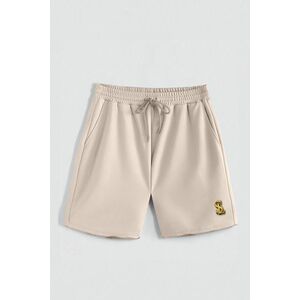 Kraťasy, Barva Ecru, s Potiskem Hedrix SL obraz