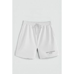 Kraťasy, Barva Bilá, s Potiskem Hedrix Sazej S Lucazzem obraz