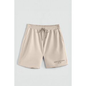 Kraťasy, Barva Ecru, s Potiskem Hedrix Sazej S Lucazzem obraz