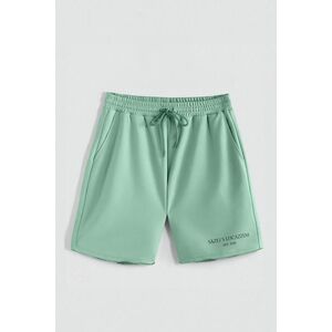 Kraťasy, Barva Světle Zelená, s Potiskem Hedrix Sazej S Lucazzem obraz