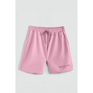 Kraťasy, Barva Růžová, s Potiskem Hedrix Sazej S Lucazzem obraz