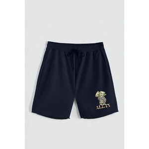 Kraťasy, Barva Modrá, s Potiskem Hedrix All In obraz