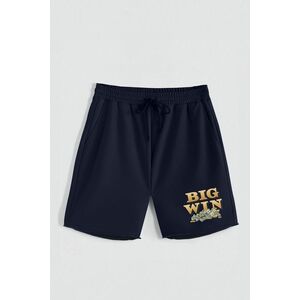 Kraťasy, Barva Modrá, s Potiskem Hedrix Big Win obraz
