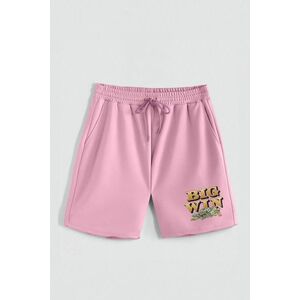 Kraťasy, Barva Růžová, s Potiskem Hedrix Big Win obraz