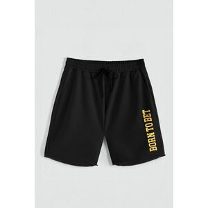 Kraťasy, Barva Černá, s Potiskem Hedrix Born To Bet obraz