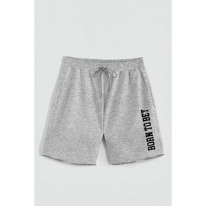 Kraťasy, Barva šedá, s Potiskem Hedrix Born To Bet obraz