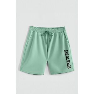 Kraťasy, Barva Světle Zelená, s Potiskem Hedrix Born To Bet obraz