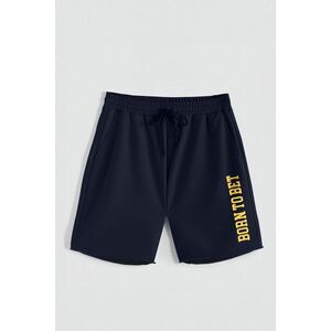 Kraťasy, Barva Modrá, s Potiskem Hedrix Born To Bet obraz