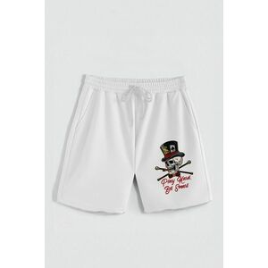 Kraťasy, Barva Bílá, s Potiskem Hedrix Skull obraz