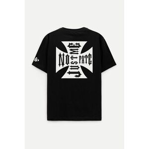 Oversized Tričko, Barva Černá, s Potiskem No Fate obraz