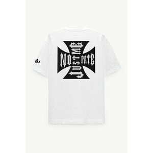 Oversized Tričko, Barva Bílá, s Potiskem No Fate obraz