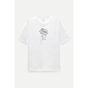 Oversized Tričko, Barva Bilá s Potiskem Love Time X obraz