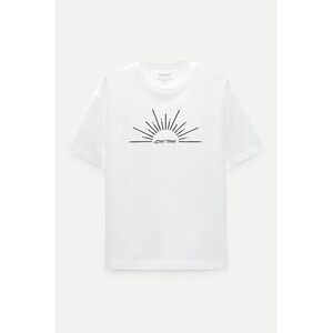 Oversized Tričko, Barva Bilá s Potiskem Sunny obraz