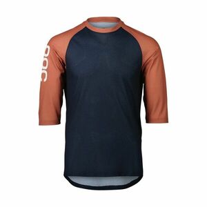 POC Cyklistický dres s krátkým rukávem - MTB PURE 3/4 - modrá/oranžová XS obraz