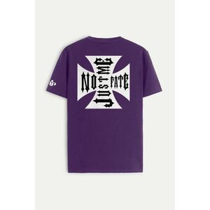Tričko, Barva Fialová, s Potiskem No Fate obraz