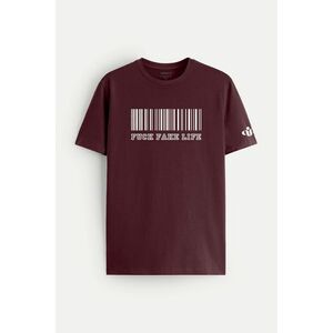 Tričko, Barva Bordó, s Potiskem Life obraz