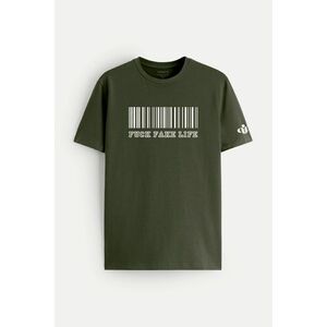 Tričko, Barva Khaki, s Potiskem Life obraz