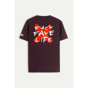 Tričko, Barva Bordó, s Potiskem X Life obraz