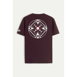 Tričko, Barva Bordó, s Potiskem Karma obraz