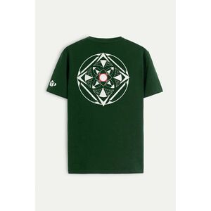 Tričko, Barva Zelená, s Potiskem Karma obraz