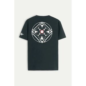 Tričko, Barva Železná šedá, s Potiskem Karma obraz