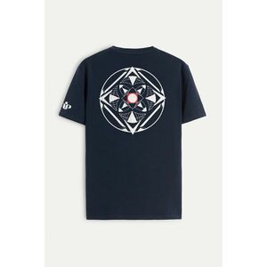 Tričko, Barva Modrá, s Potiskem Karma obraz