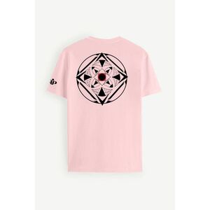 Tričko, Barva Růžová, s Potiskem Karma obraz