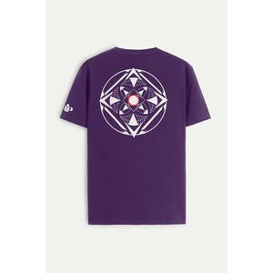 Tričko, Barva Fialová, s Potiskem Karma obraz