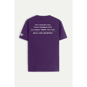 Tričko, Barva Fialová, s Potiskem Champion obraz