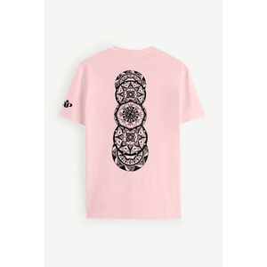 Tričko, Barva Růžová, s Potiskem Karma Sees You obraz