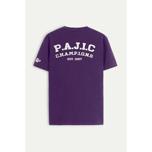 Tričko, Barva Fialová, s Potiskem Est 2007 obraz