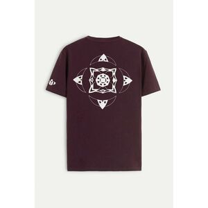 Tričko, Barva Bordó, s Potiskem Karma X obraz