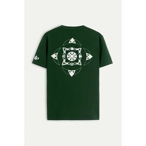 Tričko, Barva Zelená, s Potiskem Karma X obraz