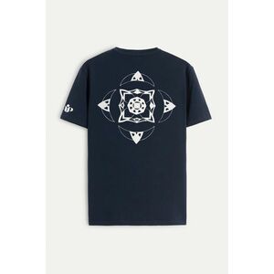 Tričko, Barva Modrá, s Potiskem Karma X obraz