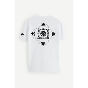 Tričko, Barva Bilá, s Potiskem Karma X obraz