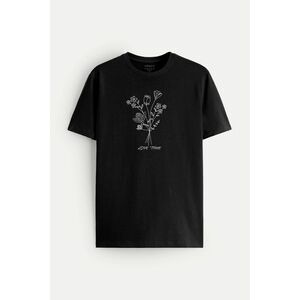 Tričko, Barva Černá, s Potiskem Love Time obraz