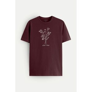 Tričko, Barva Bordó, s Potiskem Love Time obraz