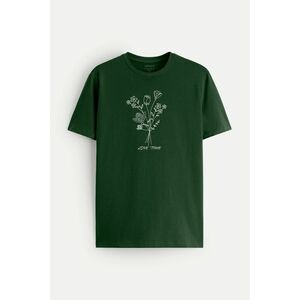 Tričko, Barva Zelená, s Potiskem Love Time obraz
