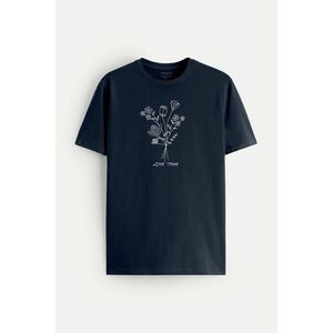 Tričko, Barva Modrá, s Potiskem Love Time obraz