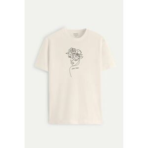 Tričko, Barva Ecru, s Potiskem Love obraz