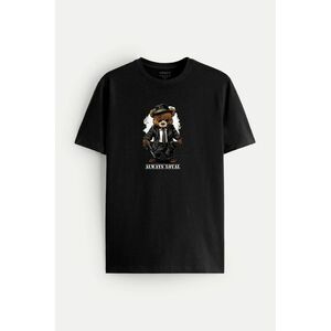 Tričko, Barva Černá, s Potiskem Loyal Bear obraz