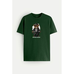 Tričko, Barva Zelená, s Potiskem Loyal Bear obraz