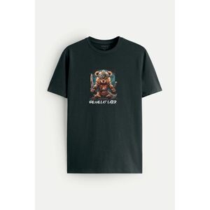 Tričko, Barva Železná šedá, s Potiskem Valhalla obraz